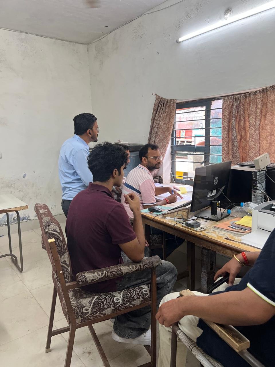 A working meeting with a partner